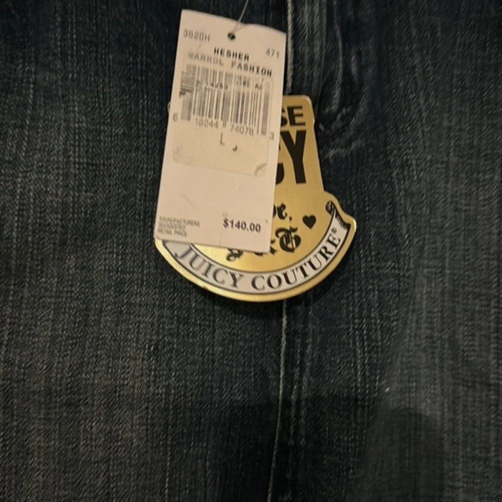 Vintage Y2K Juicy Couture Blue Denim Skirt With‎ Ruffle Size Large